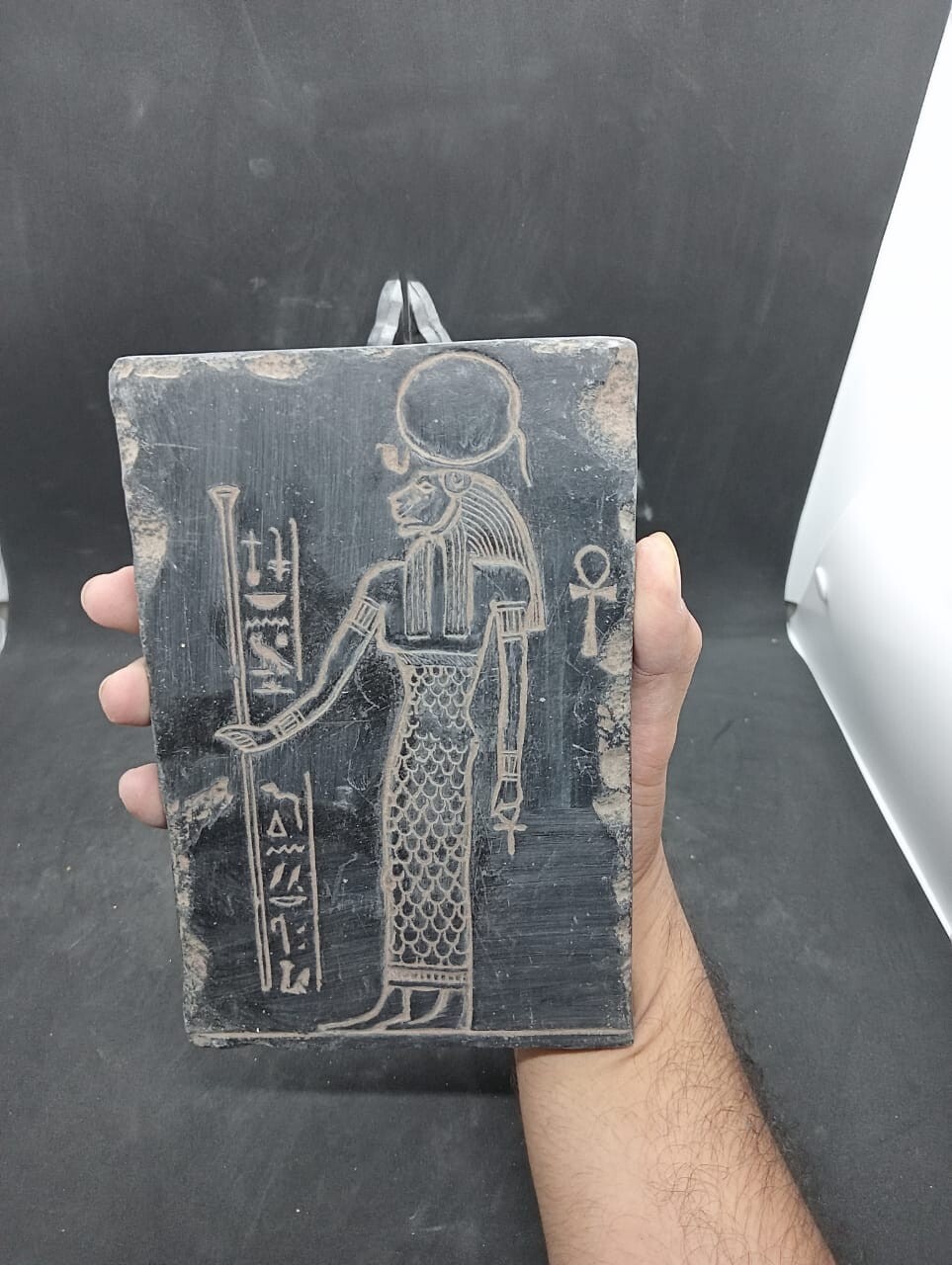 Rare Ancient Egyptian Antiquities Board of Goddess Sekhmet Pharaonic Egyptian BC