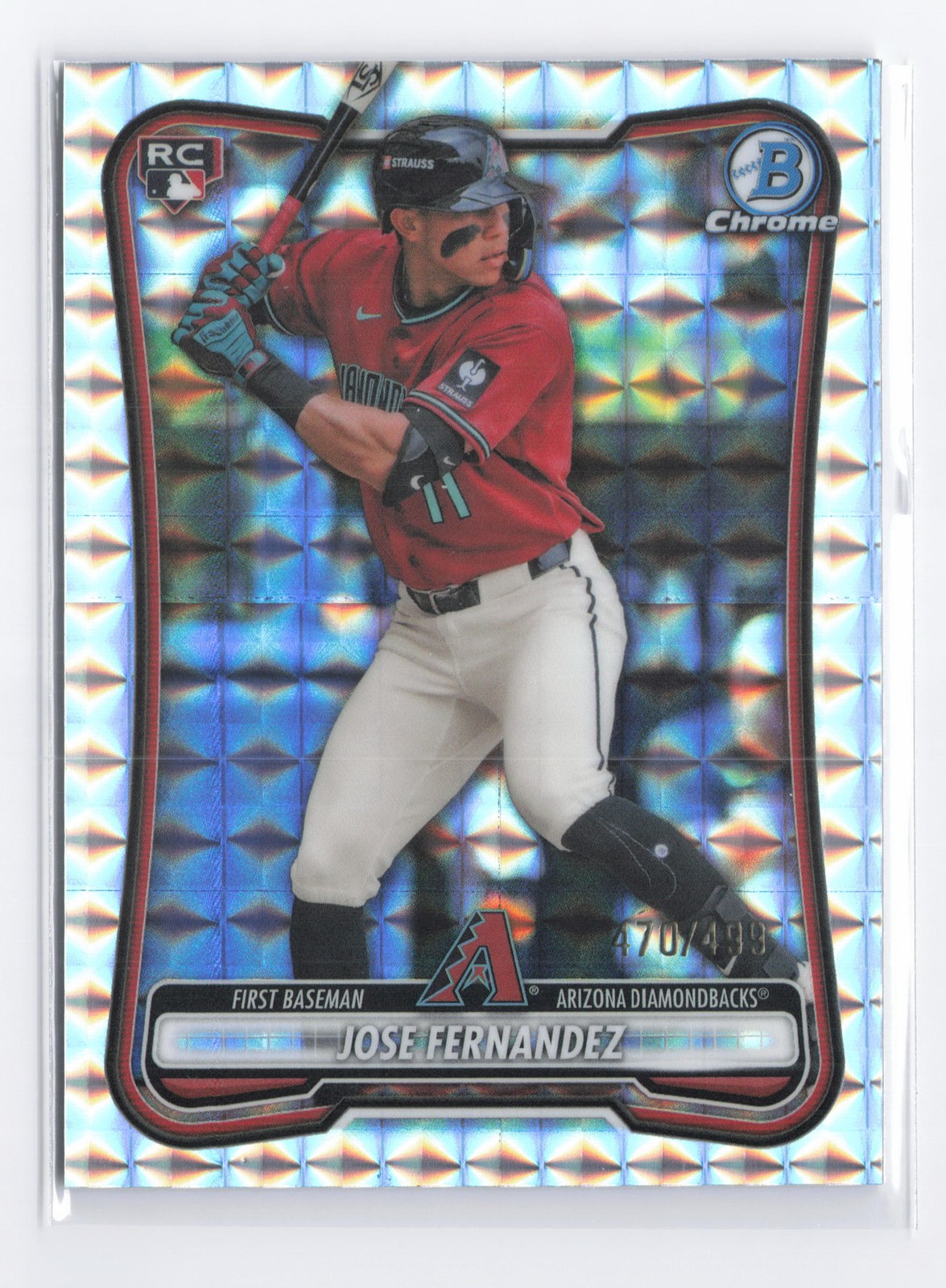 JOSE FERNANDEZ 2026 Bowman Chrome Geometric Refractor #40 #/499 RC