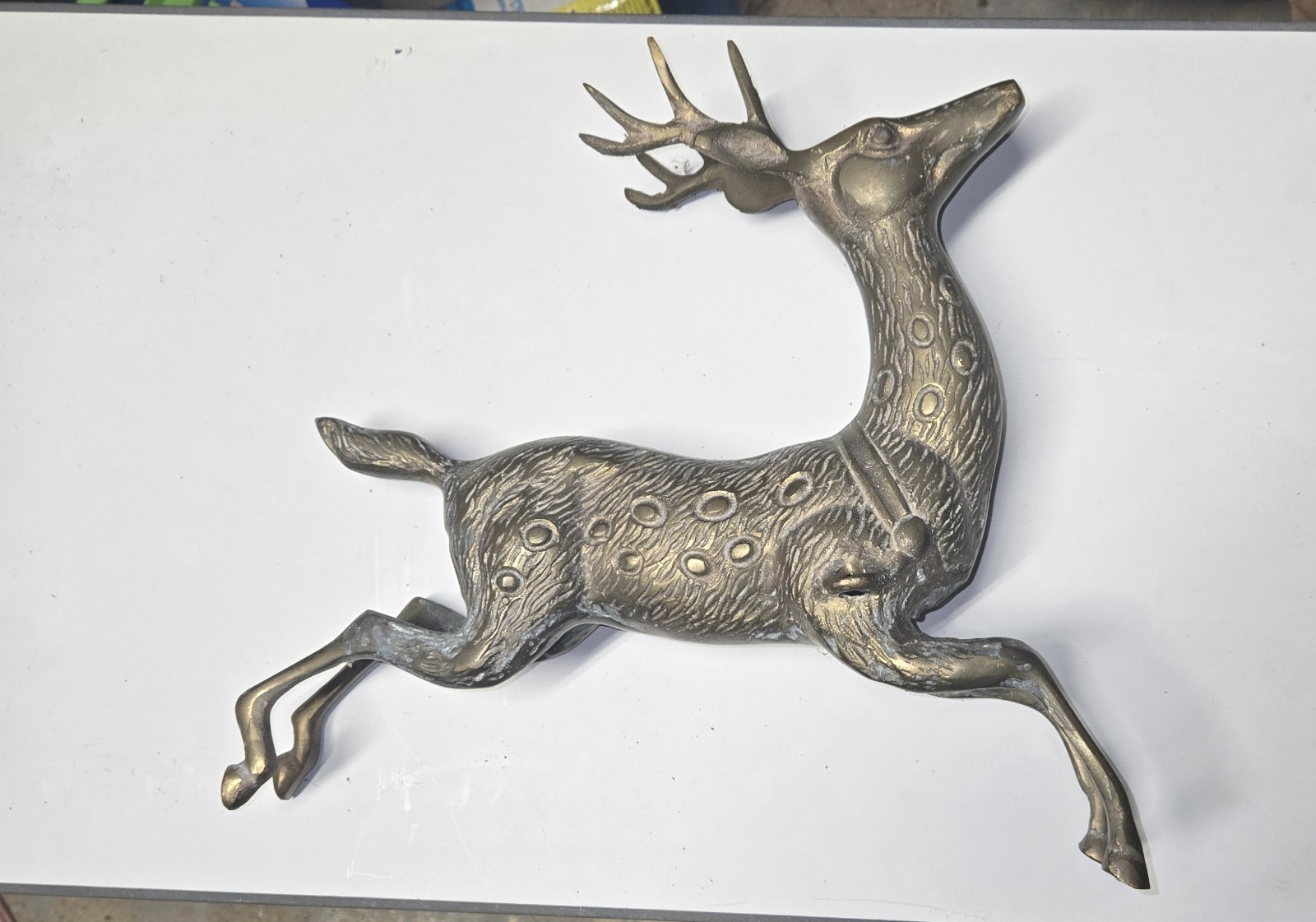 Vintage Brass Reindeer - Heavy - 8 x 10 - MCM - Sled Reindeer Vintage Brass Reindeer - Heavy - 8 x 10 - MCM - Sled Reindeer