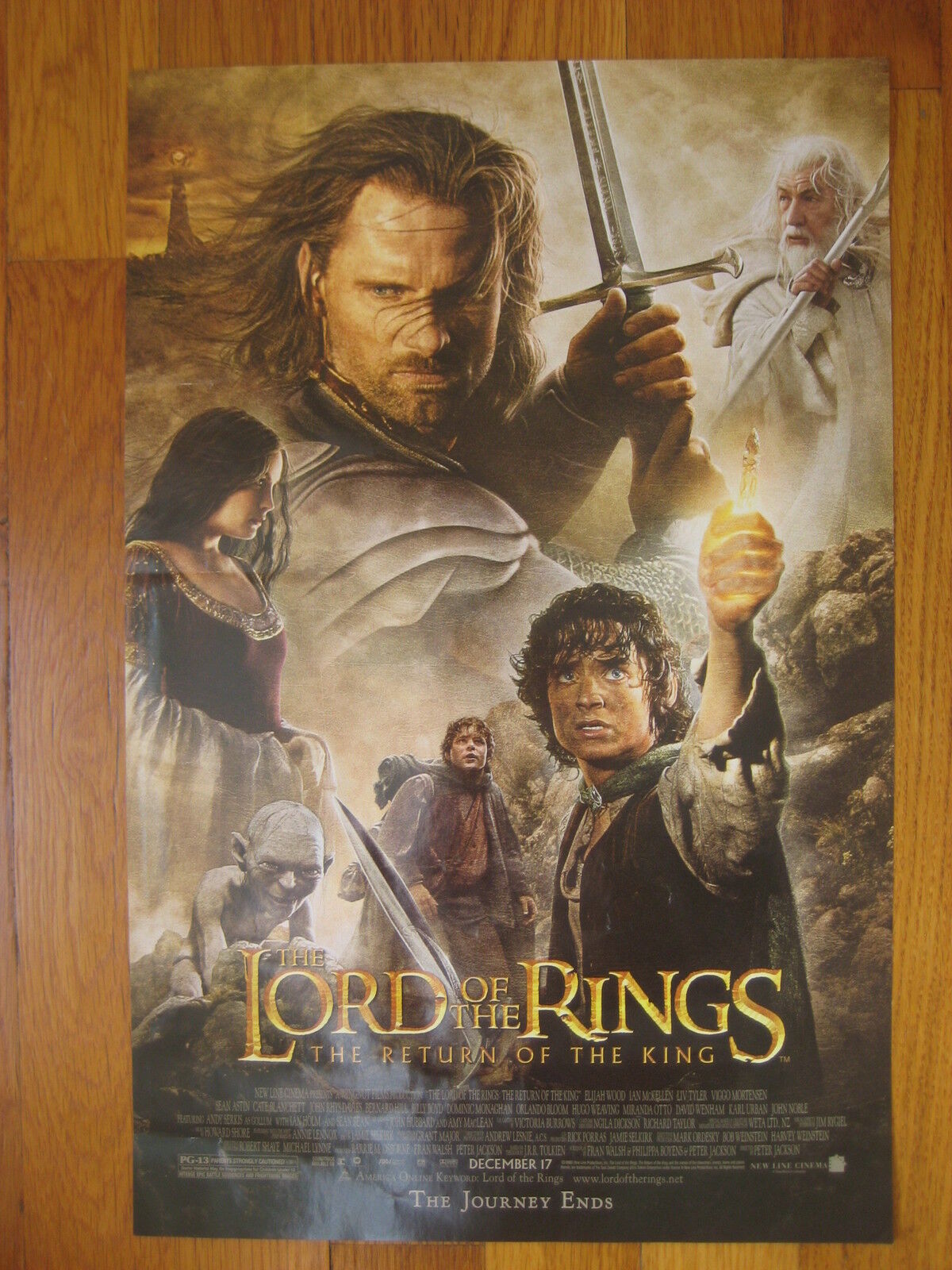 The Lord of the Rings Return of the King mini MOVIE POSTER 17 x 11 classic vtg