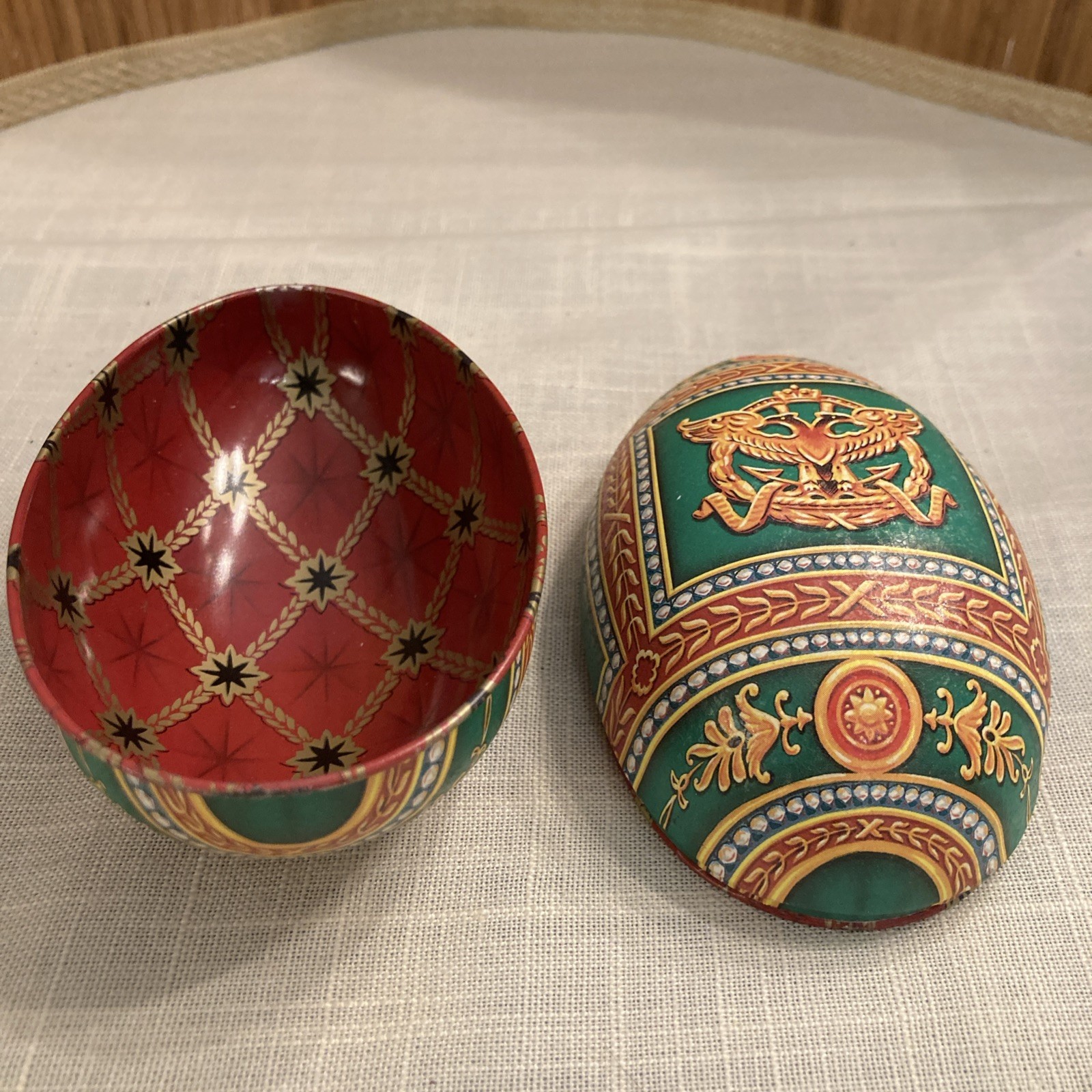 Vincenzo Tin Egg Lithograph Fabergé Renaissance Vincenzo Tin Egg Lithograph Fabergé Renaissance