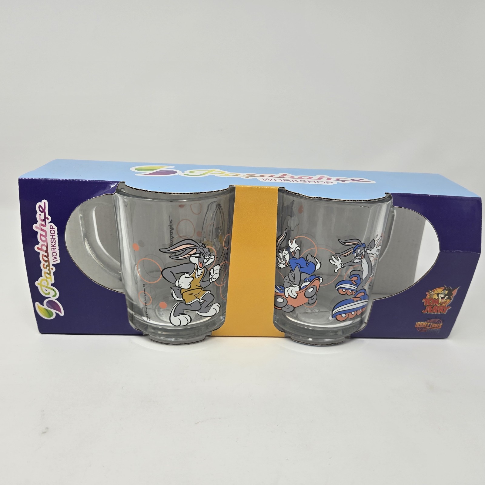 Looney Tunes Bugs Bunny Glass Mug Set • 2pc • Dreamhouse Workshop • Paşabahçe •