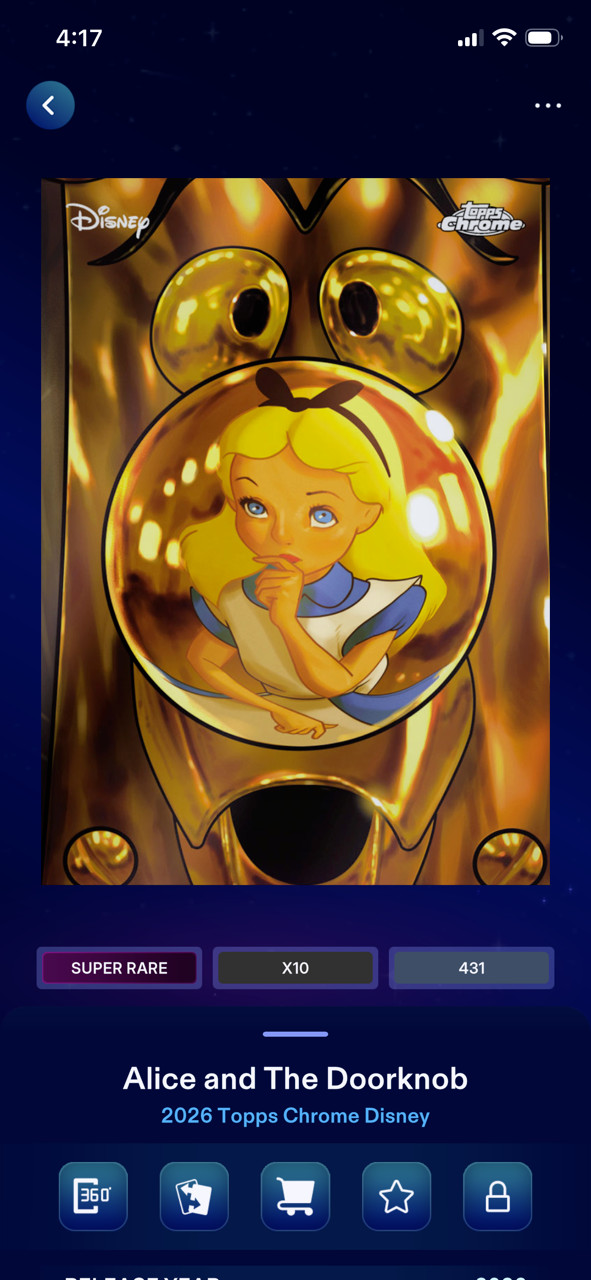 Digital 2026 Disney Collect Chrome Reflections Super Rare SR Alice &  Doorknob