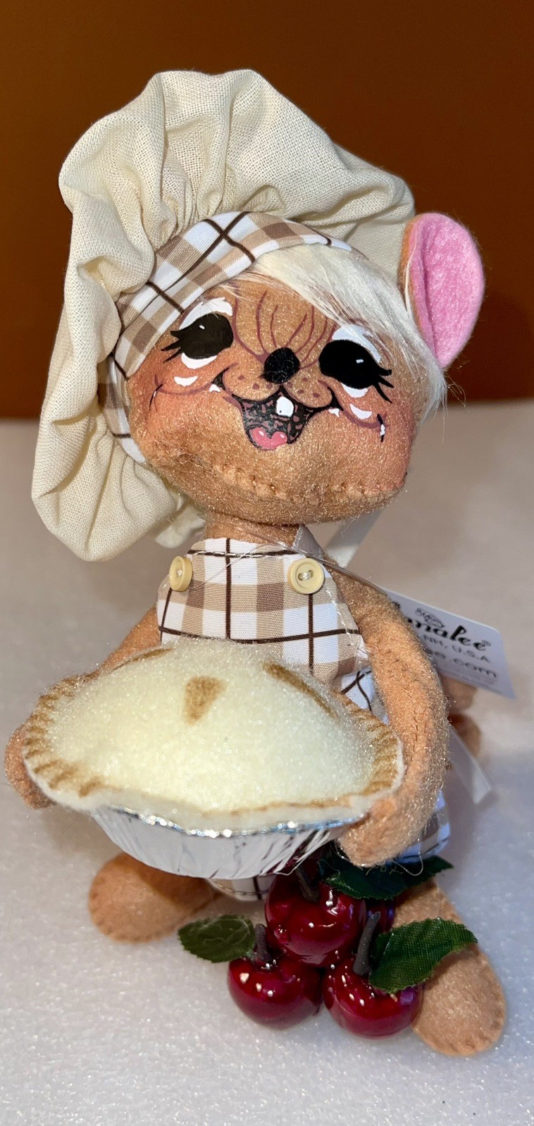 ANNALEE new Apple Pie Mouse Handmade Plaid 8 ANNALEE new Apple Pie Mouse Handmade Plaid 8