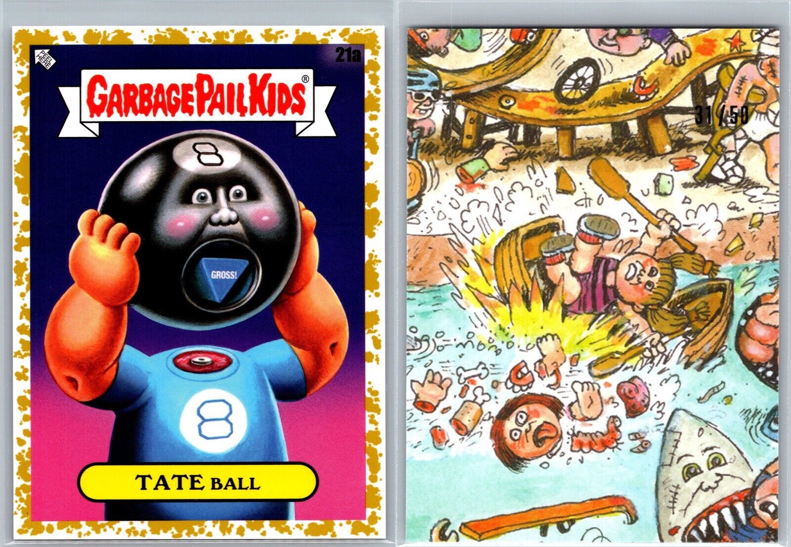 2024 Topps Garbage Pail Kids GPK Kids At Play Gold Parallel TATE Ball *MINT* /50