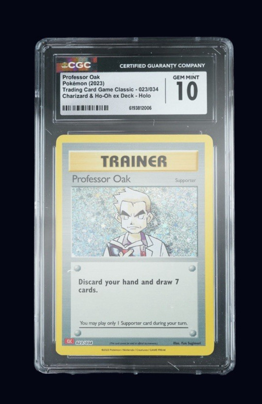 CGC 10 Gem Mint Professor Oak 023/034 2023 TCG Classic Holo Pokémon