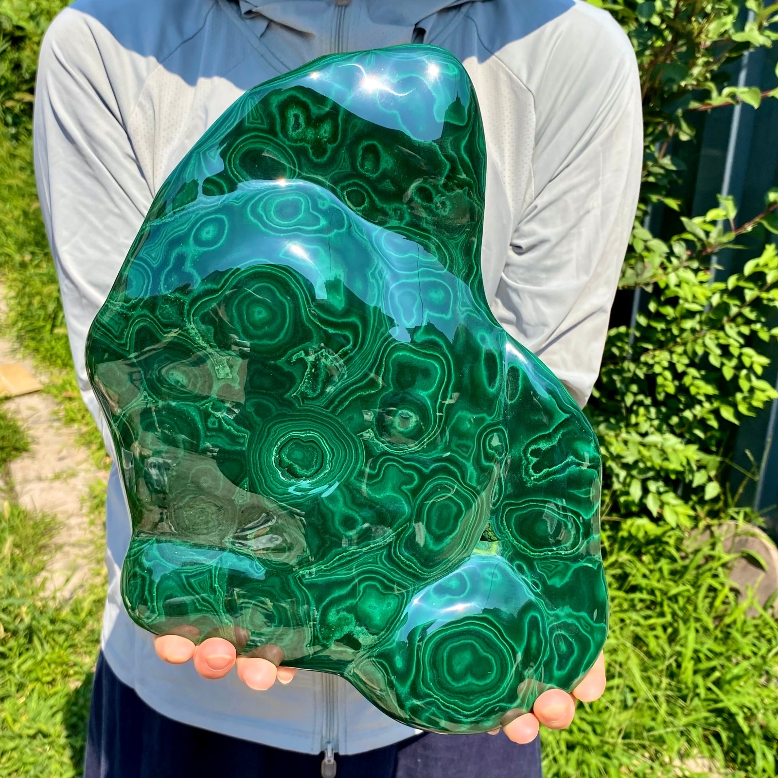 7.27LB Natural Polished Malachite Mineral freeform specimen Reiki Stone