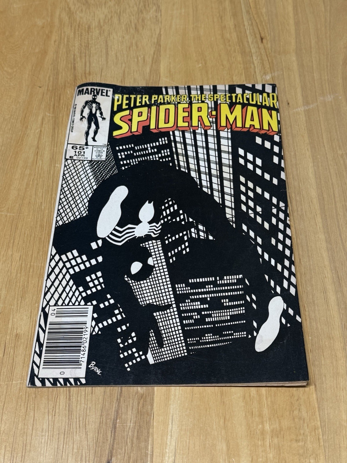 Peter Parker: The Spectacular Spider-Man #101 Newsstand John Byrne Cover (1984) Peter Parker: The Spectacular Spider-Man #101 Newsstand John Byrne Cover (1984)
