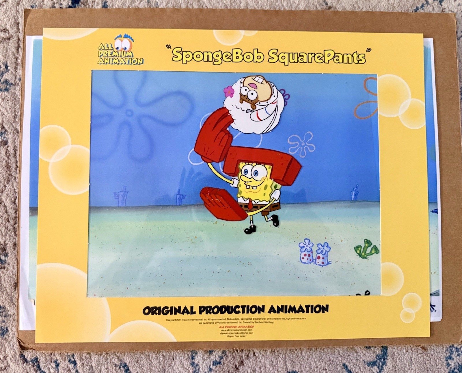 SpongeBob Production Animation Cel Episode “ karate Chopper” COA 1st. Season SpongeBob Production Animation Cel Episode “ karate Chopper” COA 1st. Season