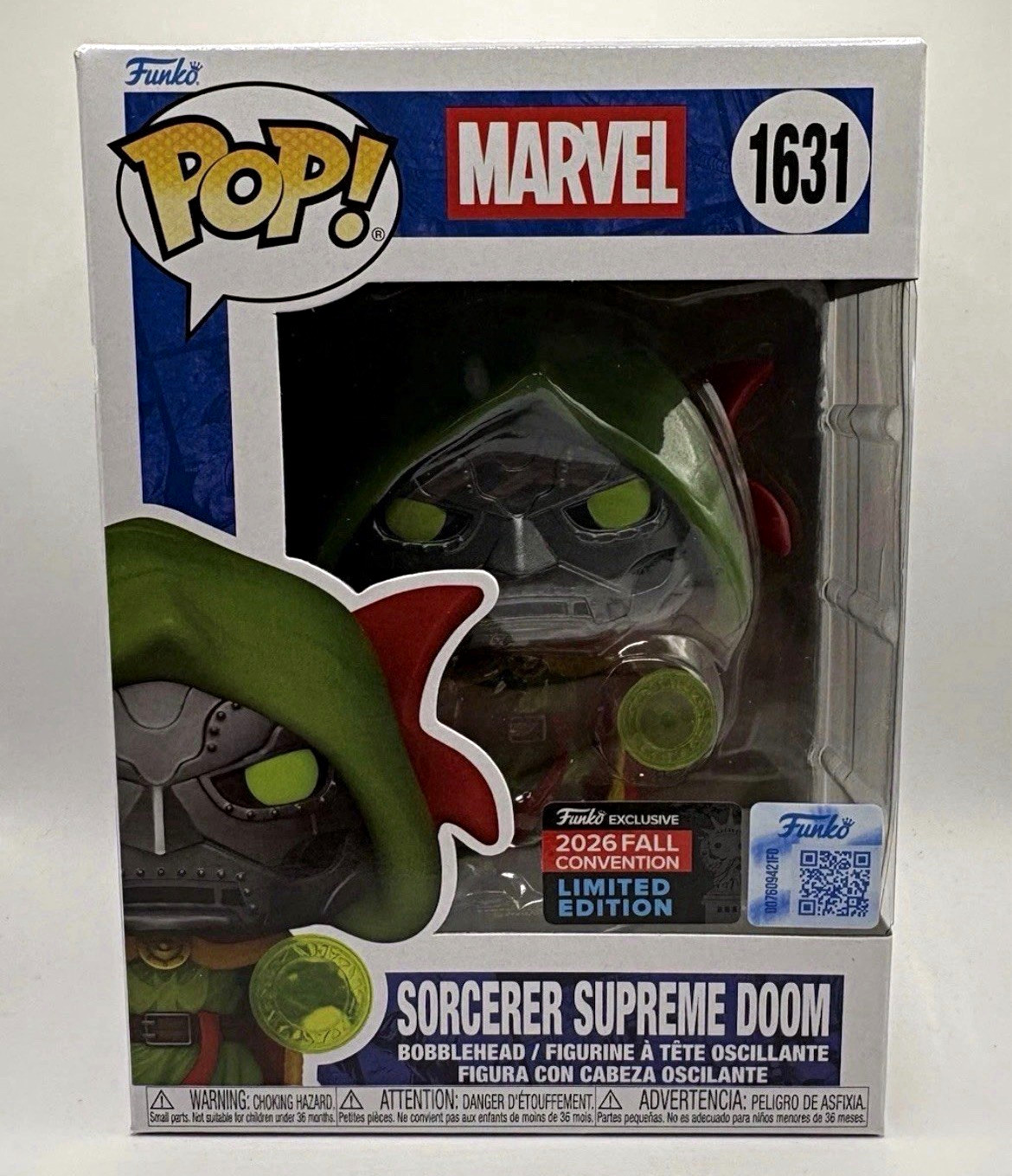 Funko Pop Vinyl Marvel Doctor Doom Sorcerer Supreme #1631 LE 2026 Fall Con Funko Pop Vinyl Marvel Doctor Doom Sorcerer Supreme #1631 LE 2026 Fall Con