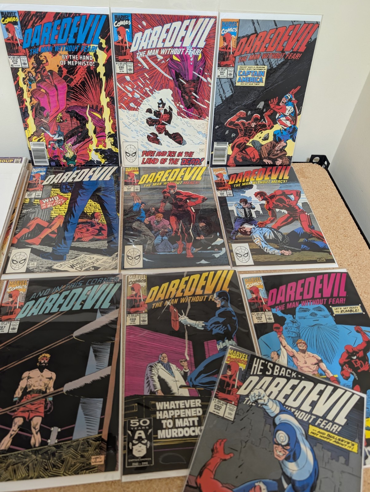 Daredevil Comic Book Lot #279 280 283 284 285 286 287 288 289 290 Marvel Daredevil Comic Book Lot #279 280 283 284 285 286 287 288 289 290 Marvel