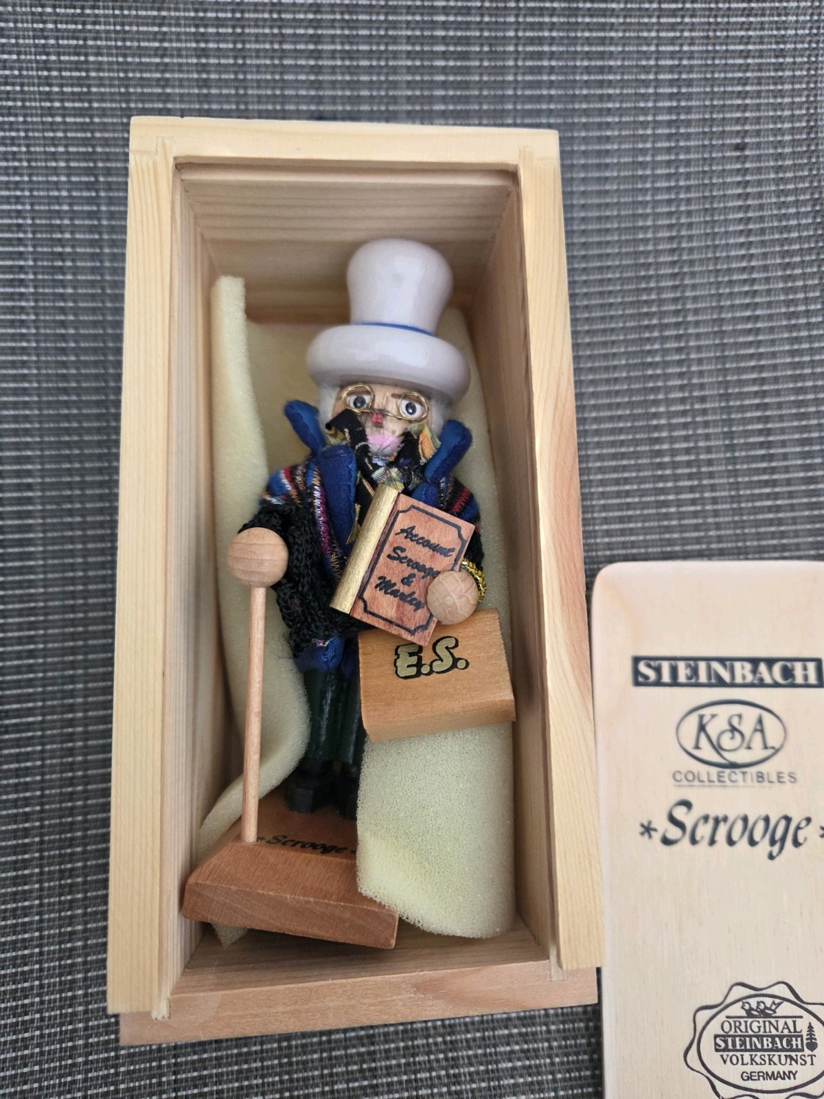 Steinbach Signed Mini Ebenezer Scrooge 5.5 Steinbach Signed Mini Ebenezer Scrooge 5.5