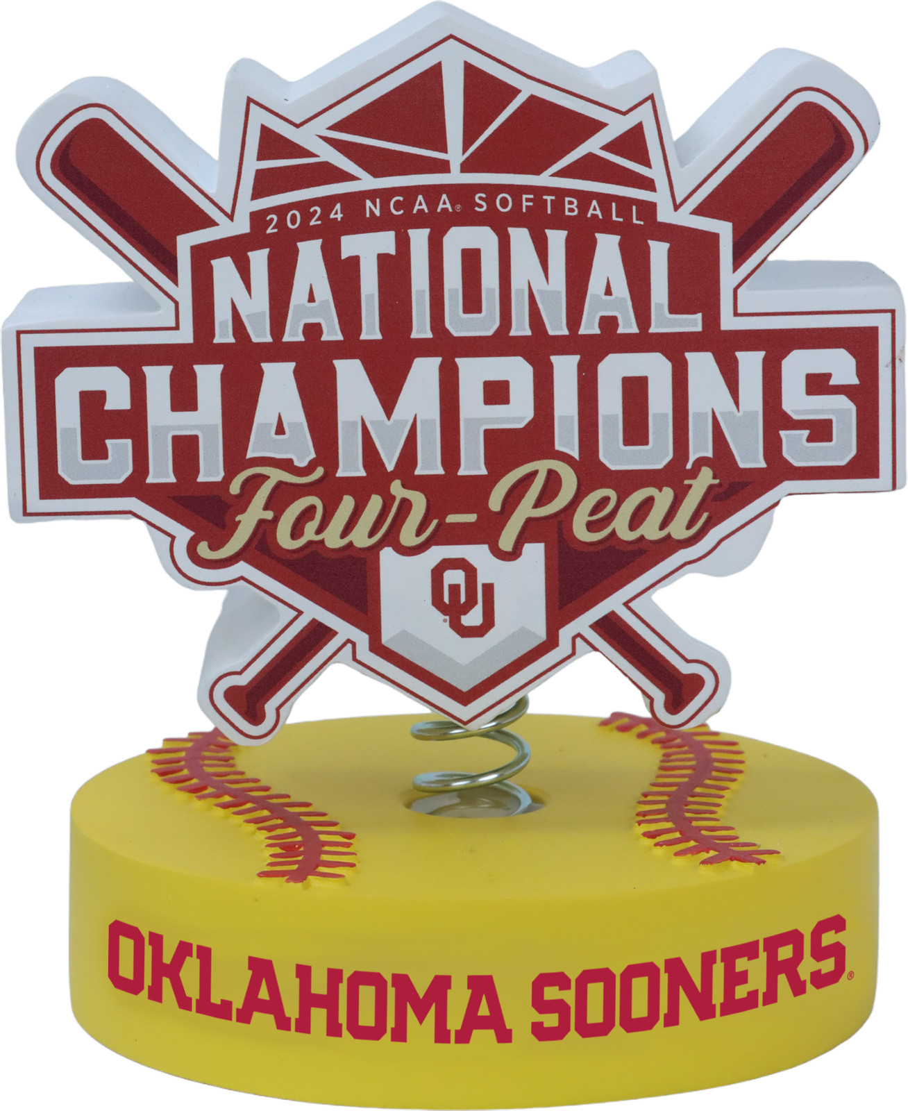 Oklahoma Sooners 2024 Softball National Champions Logo Bobblehead NCAA College Oklahoma Sooners 2024 Softball National Champions Logo Bobblehead NCAA College