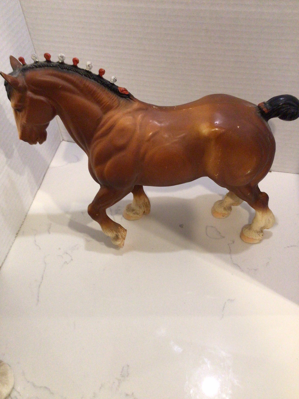 Vintage Breyer Horse Bay Clydesdale Stallion Model #80 Chestnut Vintage Breyer Horse Bay Clydesdale Stallion Model #80 Chestnut
