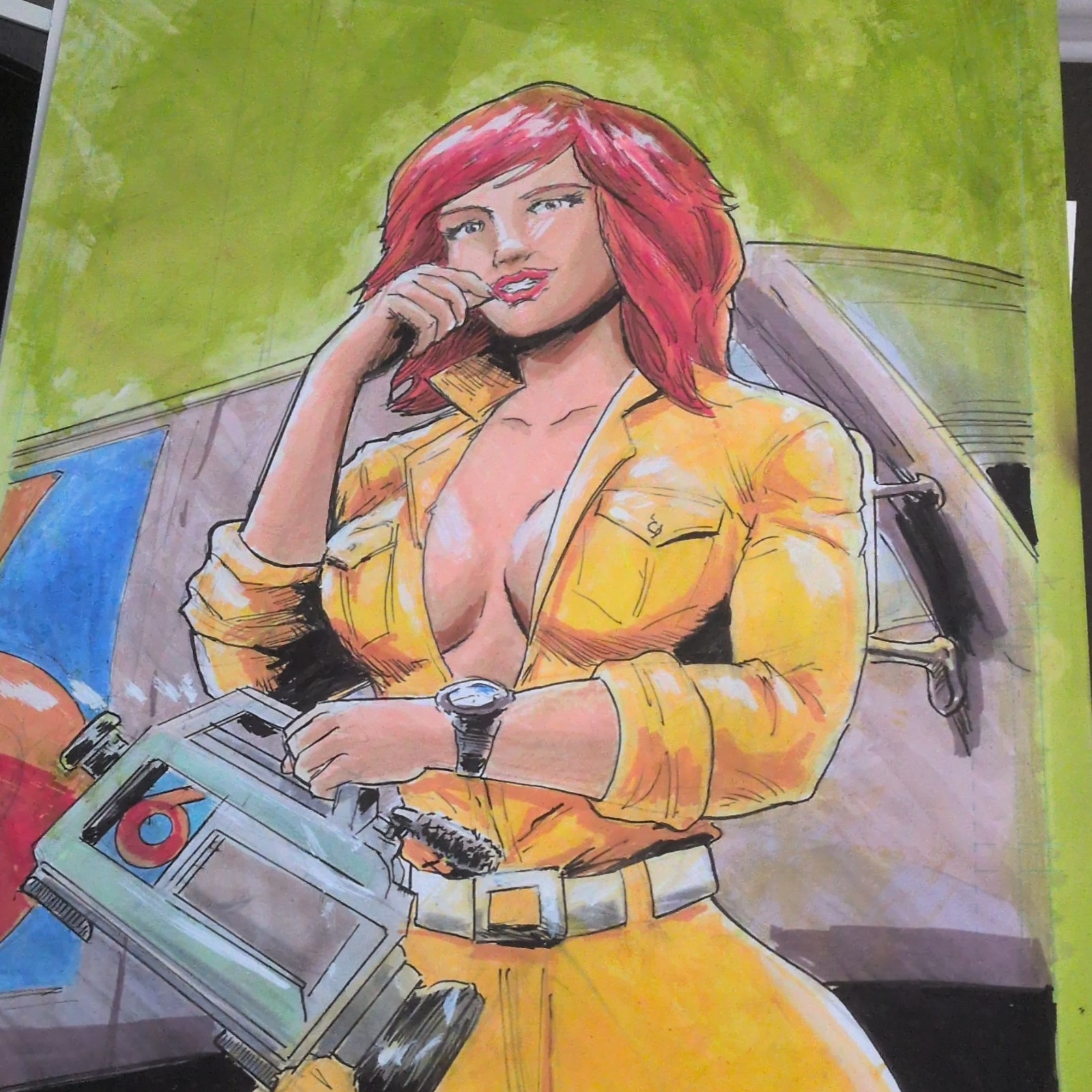 Pin-Up Illustration April O'Neil Tmnt 11x17