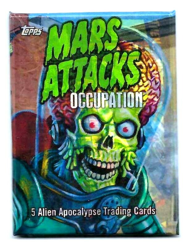 TOPPS 2015 MARS ATTACKS OCCUPATION HOT PACK WITH METAL CARD HIT **RARE RETRO WAX TOPPS 2015 MARS ATTACKS OCCUPATION HOT PACK WITH METAL CARD HIT **RARE RETRO WAX
