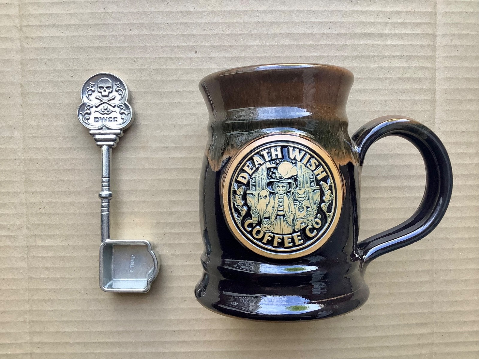 death wish coffee trick or treat tankard mug and dw pewter scoop deneen pottery death wish coffee trick or treat tankard mug and dw pewter scoop deneen pottery