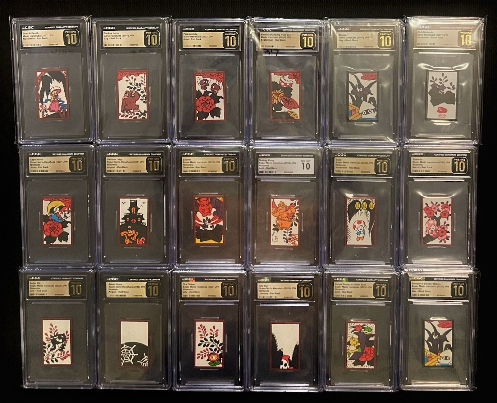 Mario Hanafuda CGC 10 Lot (18) Mario Hanafuda CGC 10 Lot (18)