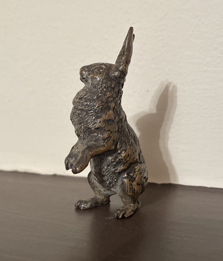 Antique Cold Painted Vienna Bronze Rabbit Hare Bunny Antique Cold Painted Vienna Bronze Rabbit Hare Bunny
