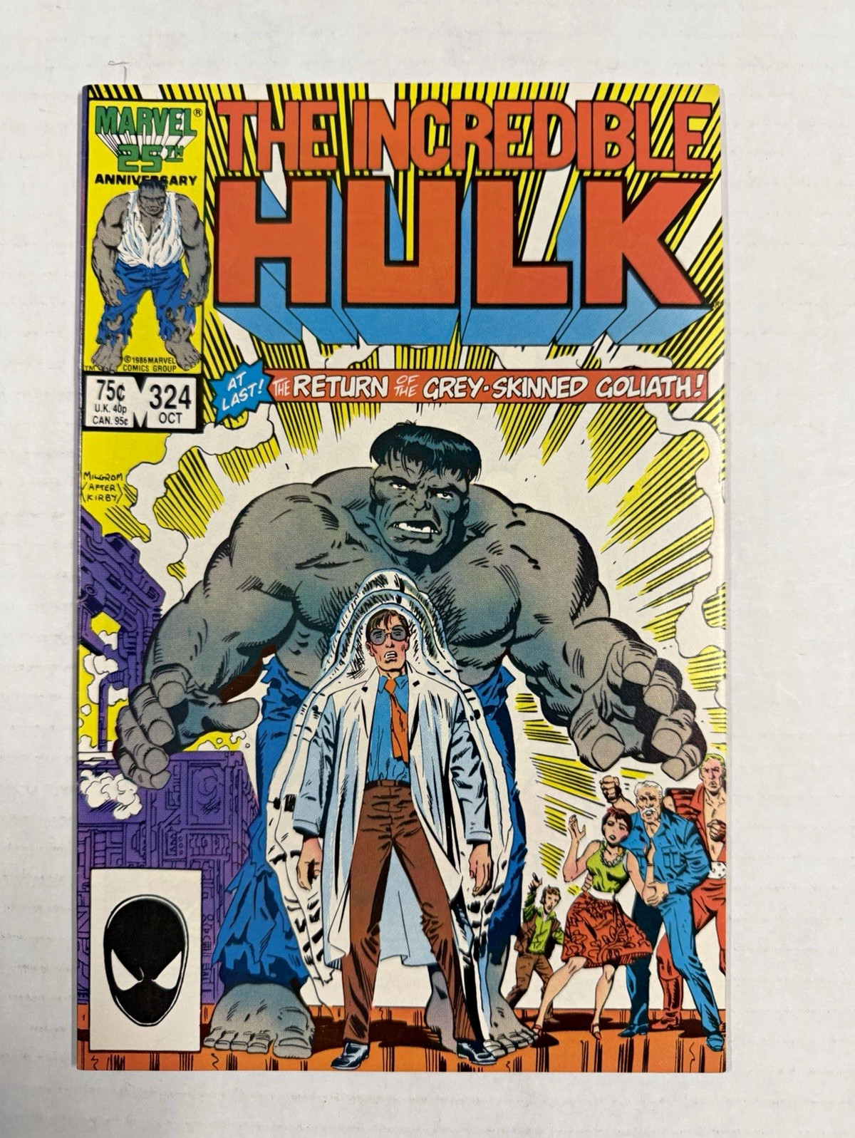 Incredible Hulk #324 Marvel 1986 Return Grey Hulk #1 Homage VF/NM Incredible Hulk #324 Marvel 1986 Return Grey Hulk #1 Homage VF/NM