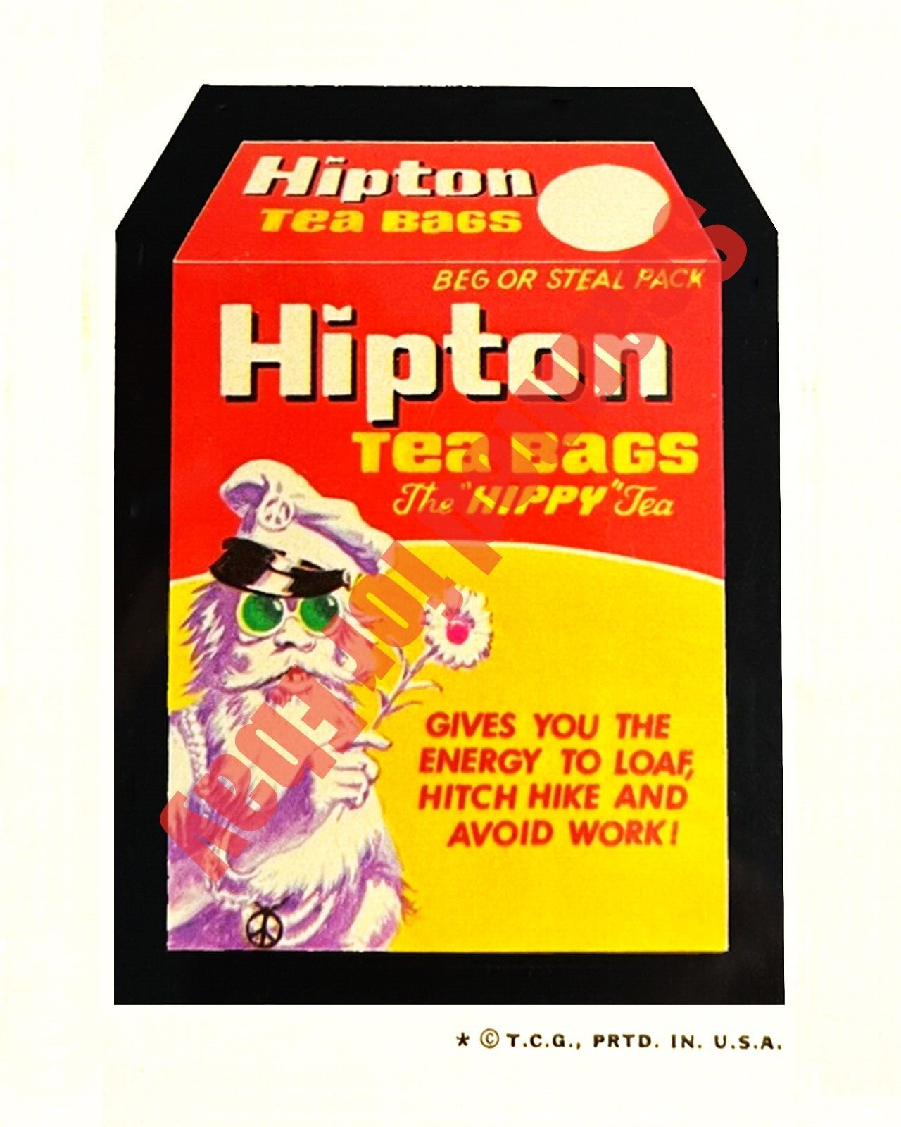 1973 TOPPS WACKY PACKAGES Trading Cards Sticker Hipton Tea Bags 8x10 Photo