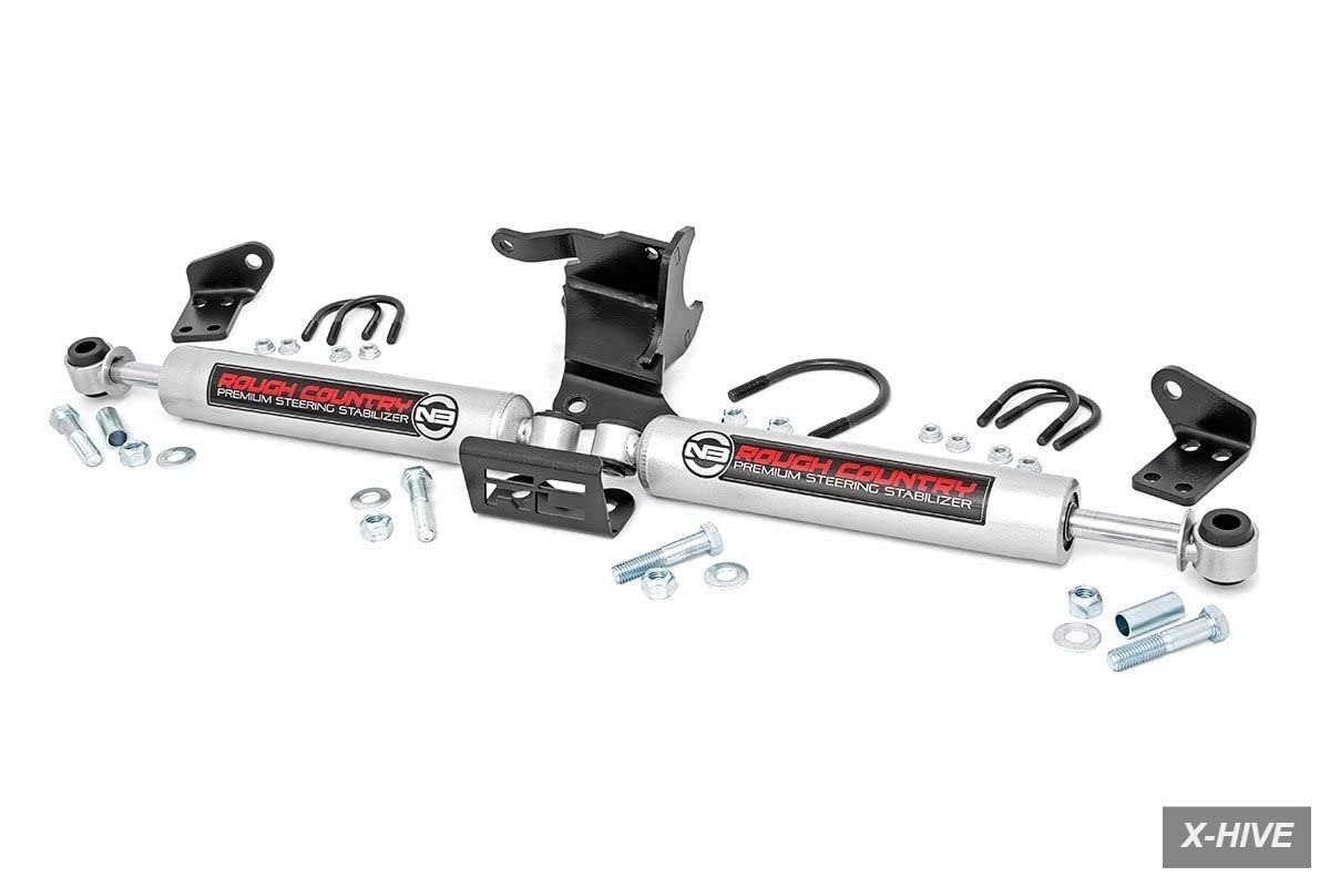 3 Dual Steering Stabiizer Rough Country N3 Stabilizer Wrangler JL Gladiator