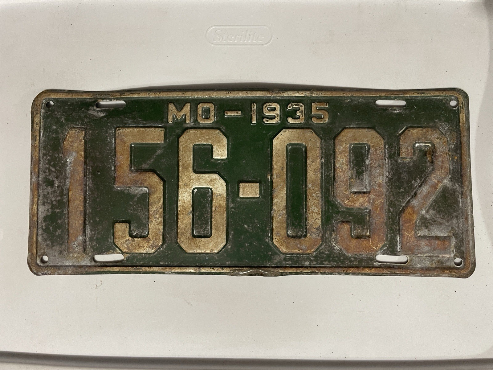 1935 Missouri License Plate 156 092