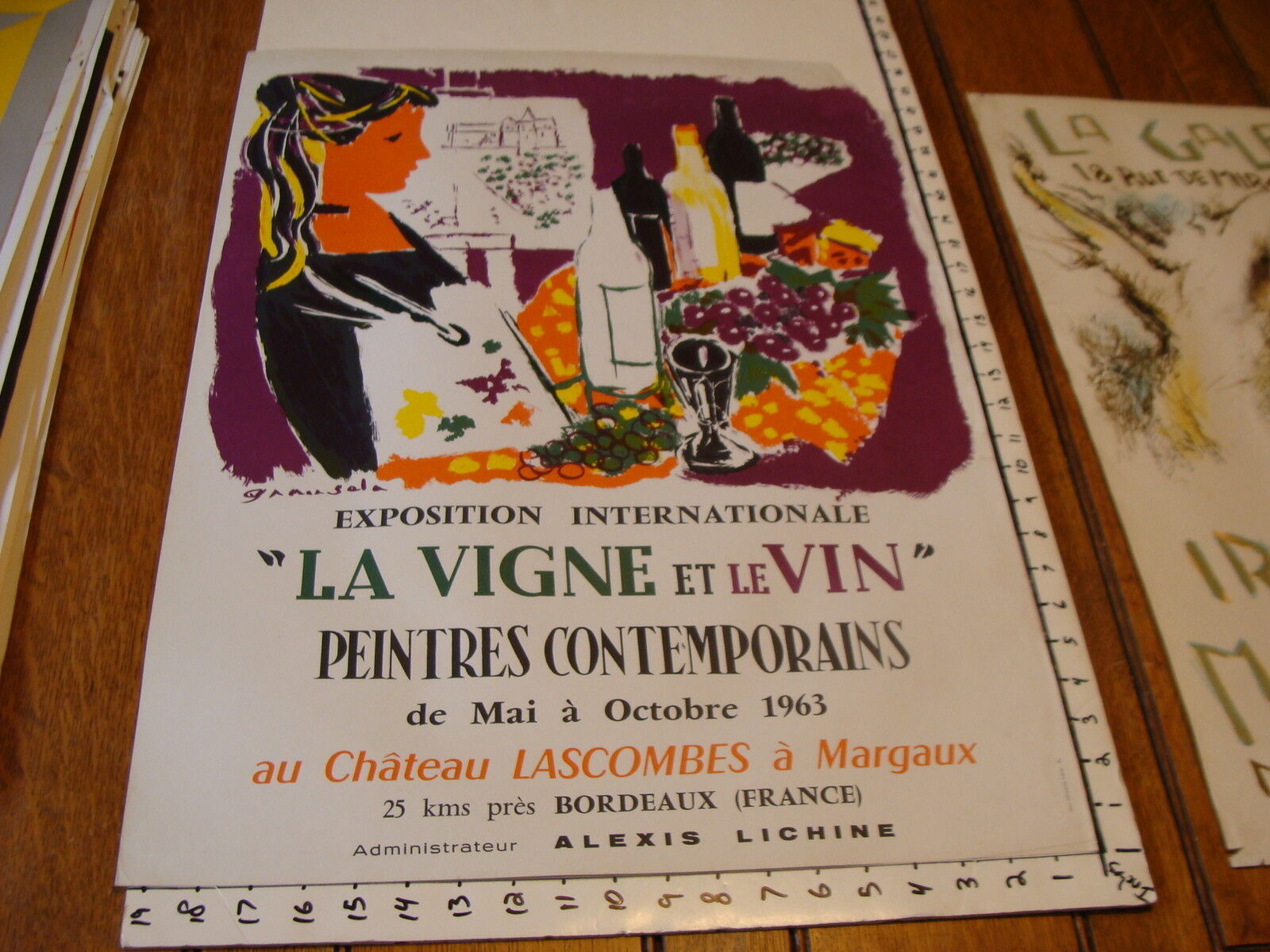 Vintage Art Poster: 1963 La Vigne et le Vin Internationale Exposition POSTER