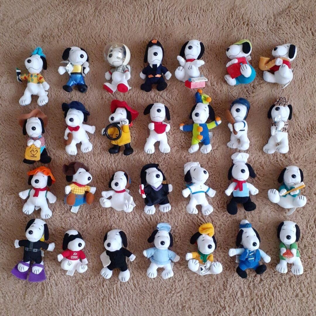 McDonald's Happy Set 28 Plush Snoopy Character Toys From Japan