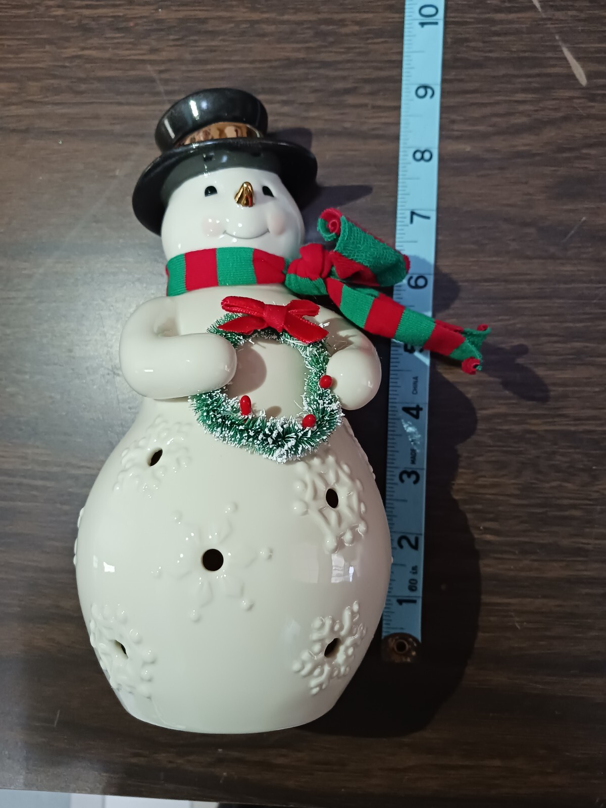 Lenox Merry & Light, Snowman Ornament Figurine 7.75\