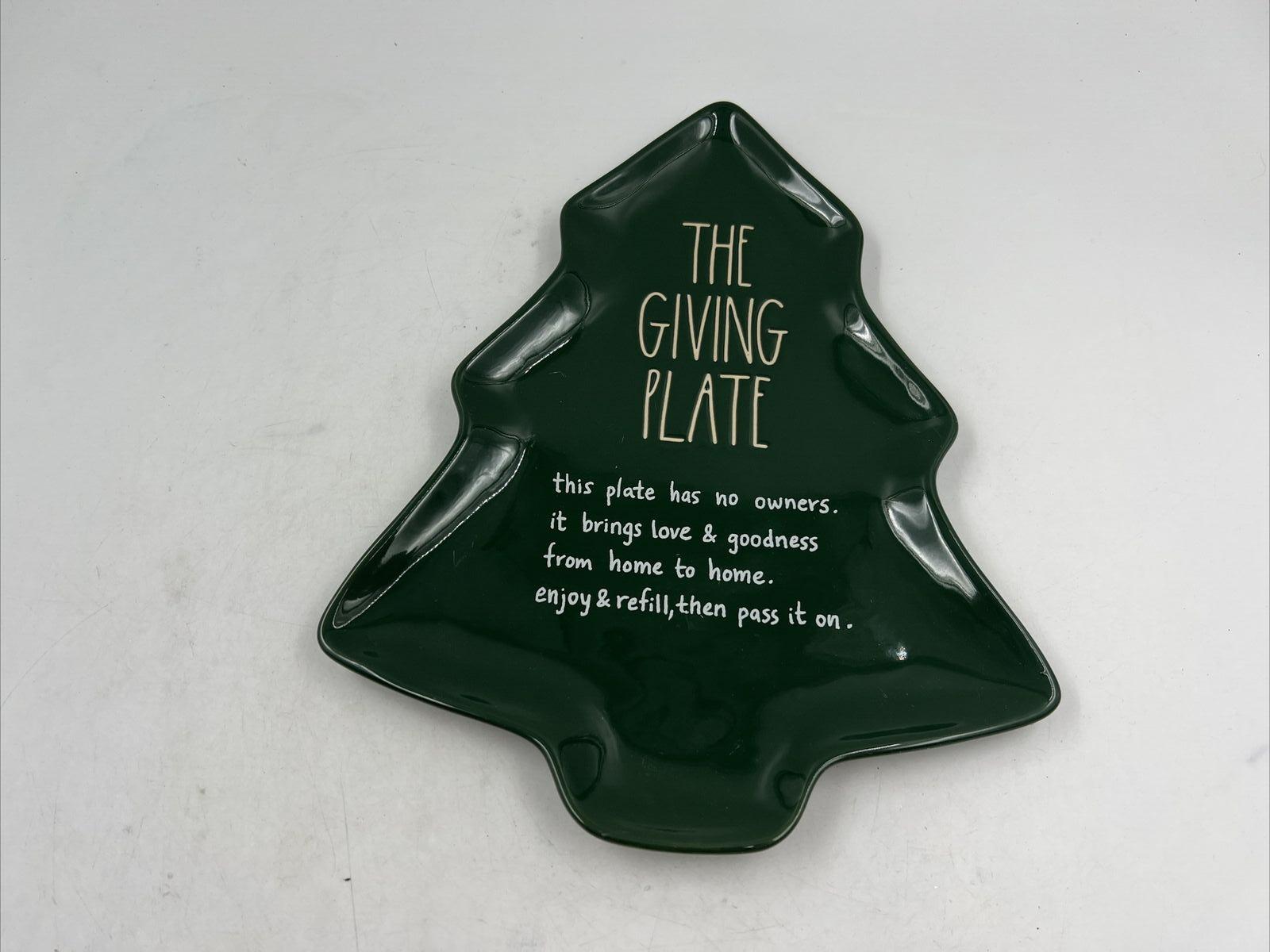 Rae Dunn Ceramic 8x13in The Giving Tree Plate Serving Plate BB02B40005
