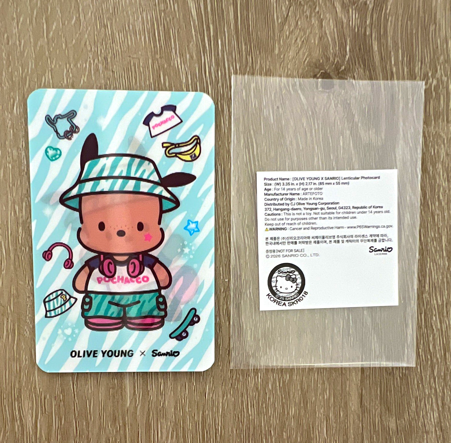 OLIVE YOUNG x Sanrio Pochacco Lenticular Photocard Multicolor 85mm x 55mm OLIVE YOUNG x Sanrio Pochacco Lenticular Photocard Multicolor 85mm x 55mm