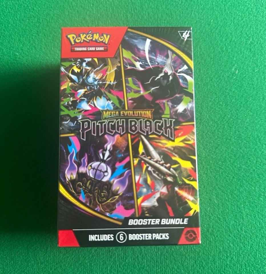 Pokémon TCG Mega Evolution—Pitch Black English Booster Bundle New Sealed 6 Packs Pokémon TCG Mega Evolution—Pitch Black English Booster Bundle New Sealed 6 Packs