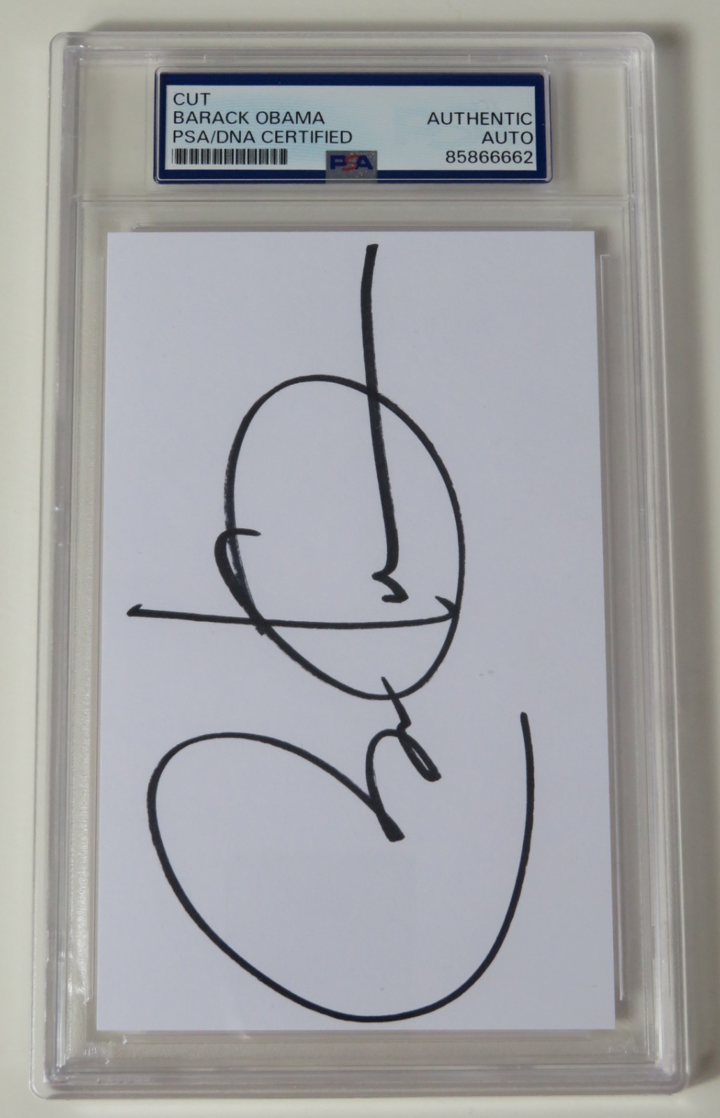 Barack Obama PRESIDENT Signed Autograph Auto 3x5 Index Card Cut Slab JSA G2U Barack Obama PRESIDENT Signed Autograph Auto 3x5 Index Card Cut Slab JSA G2U