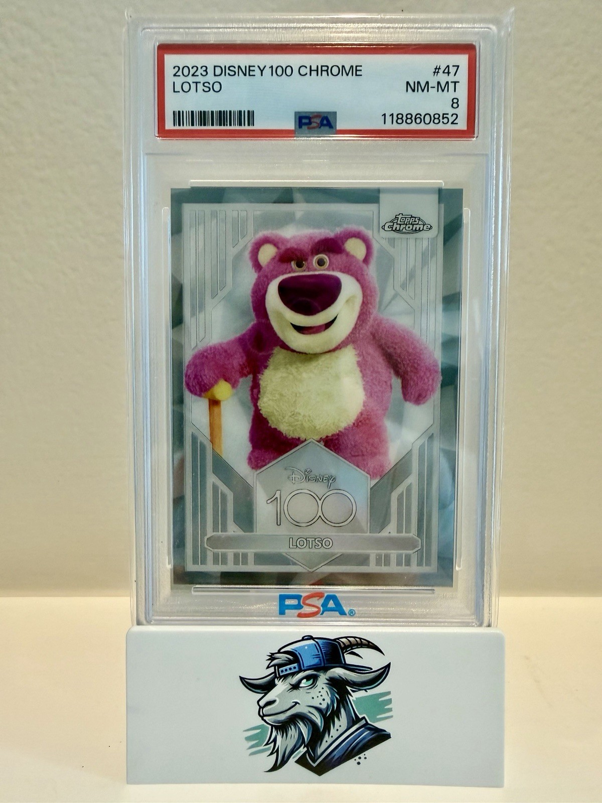 2023 Topps Disney 100 Chrome Lotso #47 PSA 8 2023 Topps Disney 100 Chrome Lotso #47 PSA 8