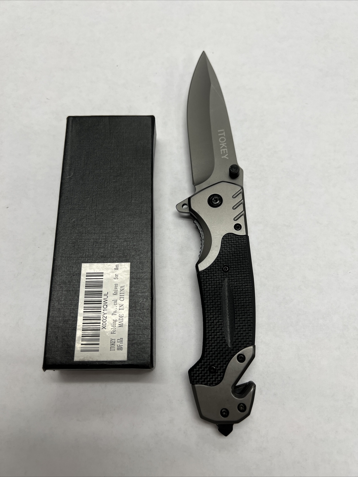 ITOKEY Folding Pocket Knife, Hunting Knife Titanium Handle ITOKEY Folding Pocket Knife, Hunting Knife Titanium Handle
