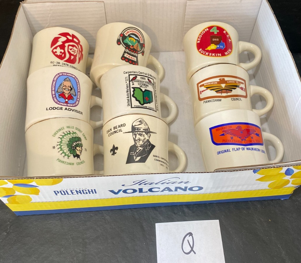 vintage Boy Scout Mug lot of 9 Conclave Council Lodge Trail Camp mugs vintage Boy Scout Mug lot of 9 Conclave Council Lodge Trail Camp mugs