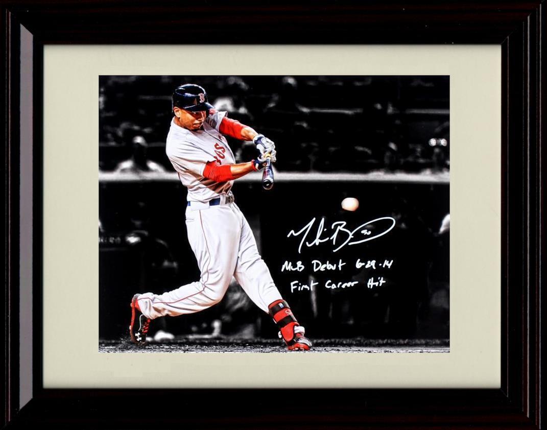 Unframed Mookie Betts - First Career Hit - Boston Red Sox Autograph Replica