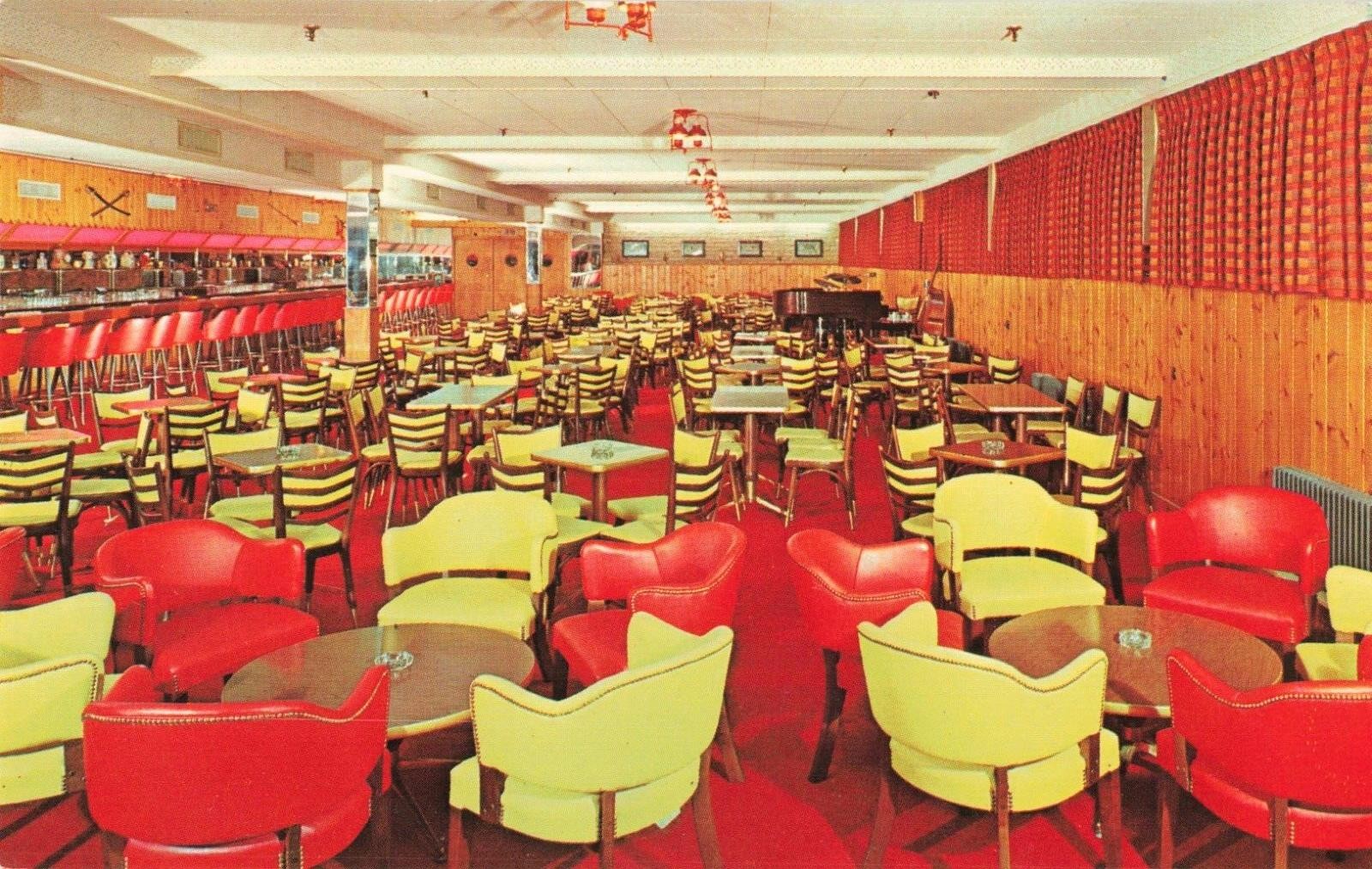 Liberty NY, Grossinger\'s Resort Hotel Terrace Lounge Dining Room, VTG Postcard Liberty NY, Grossinger\'s Resort Hotel Terrace Lounge Dining Room, VTG Postcard