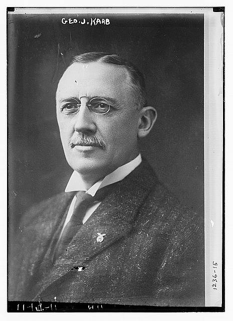 Photo:George J. Karb Portrait 1910s Glasses Mustache Suit