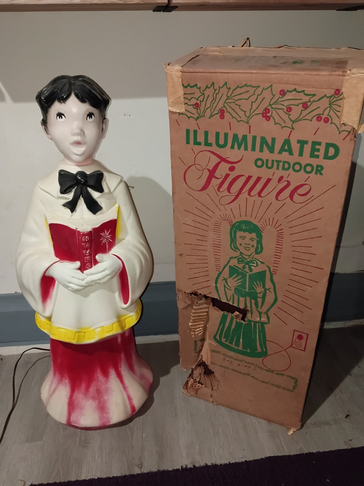 Vintage Empire Blow Mold Choir Boy Christmas Lighted Figure 30 Vintage Empire Blow Mold Choir Boy Christmas Lighted Figure 30