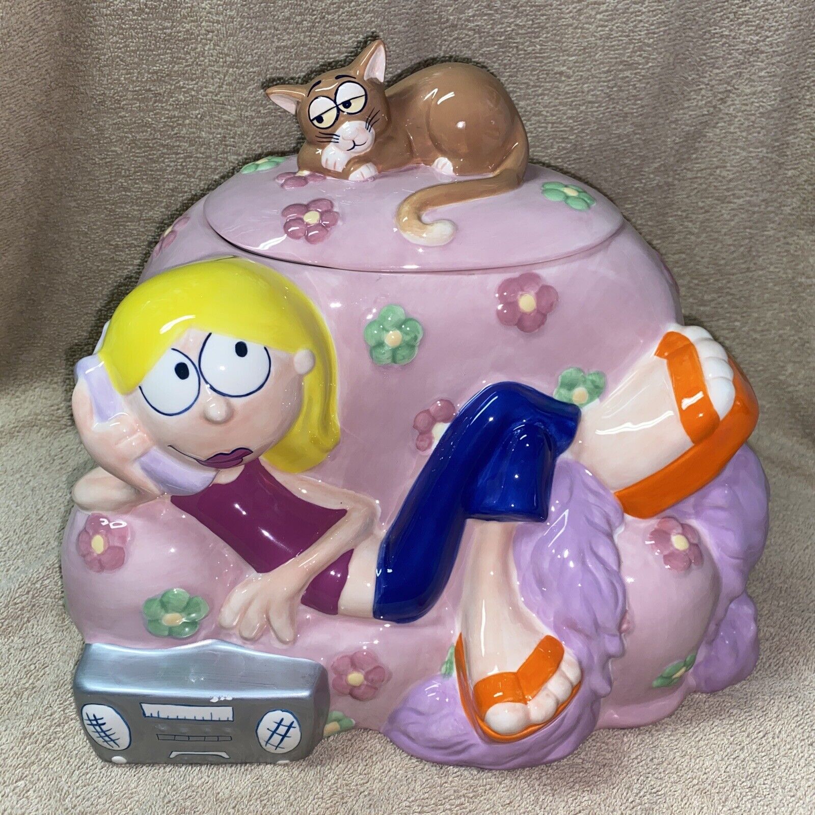 Disney - Lizzie McGuire Cookie Jar - Cartoon Vintage Ceramic Jar-Hilary Duff