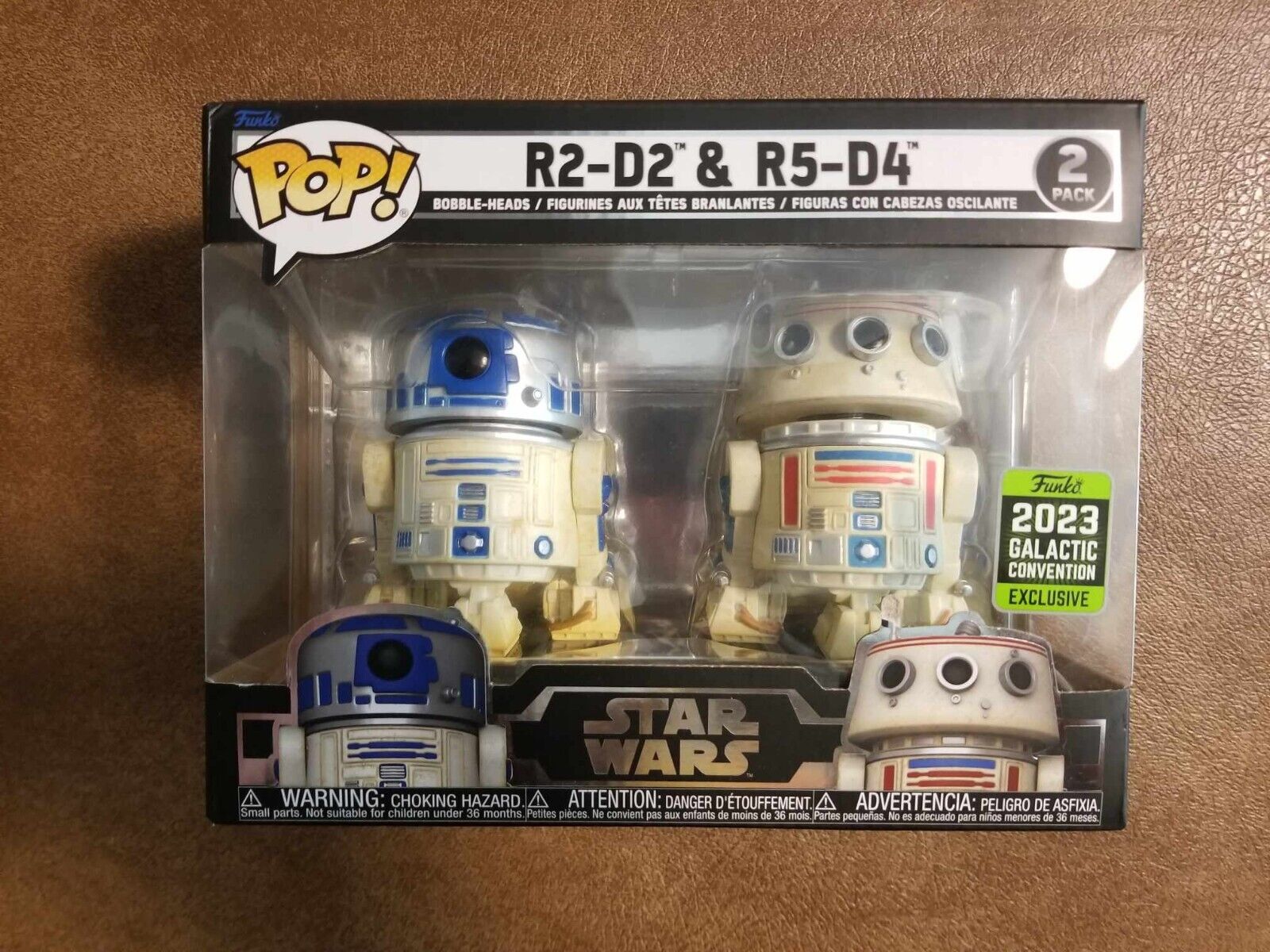 Funko Pop R2-D2 & R5-D4 Star Wars 2023 Galactic Convention See Description