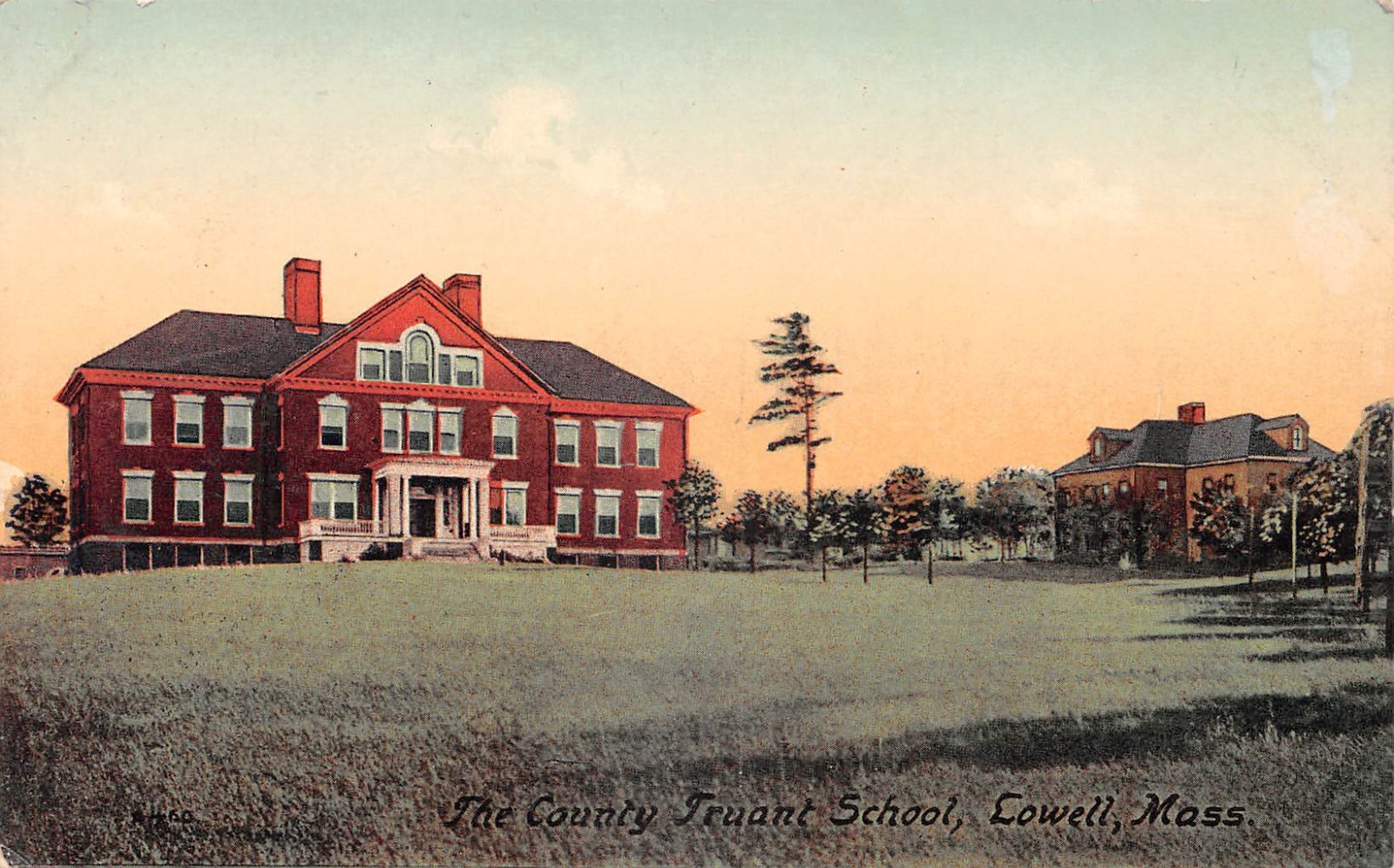 The County Truant ( Bad Boy's) School Lowell MA Massachusetts c1910 Postcard