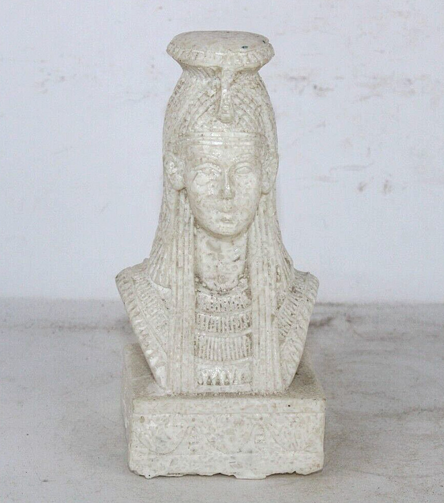PHARAONIC ANCIENT EGYPTIAN GREAT Queen Cleopatra Head Statue Alabaster Stone BS PHARAONIC ANCIENT EGYPTIAN GREAT Queen Cleopatra Head Statue Alabaster Stone BS