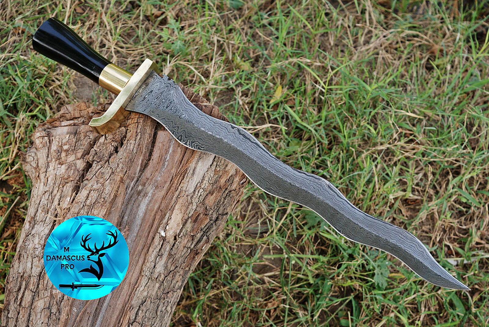 CUSTOM HANDMADE FORGED DAMASCUS STEEL SWORD KRIS DAGGER HUNTING BOWIE EDC 1674 CUSTOM HANDMADE FORGED DAMASCUS STEEL SWORD KRIS DAGGER HUNTING BOWIE EDC 1674
