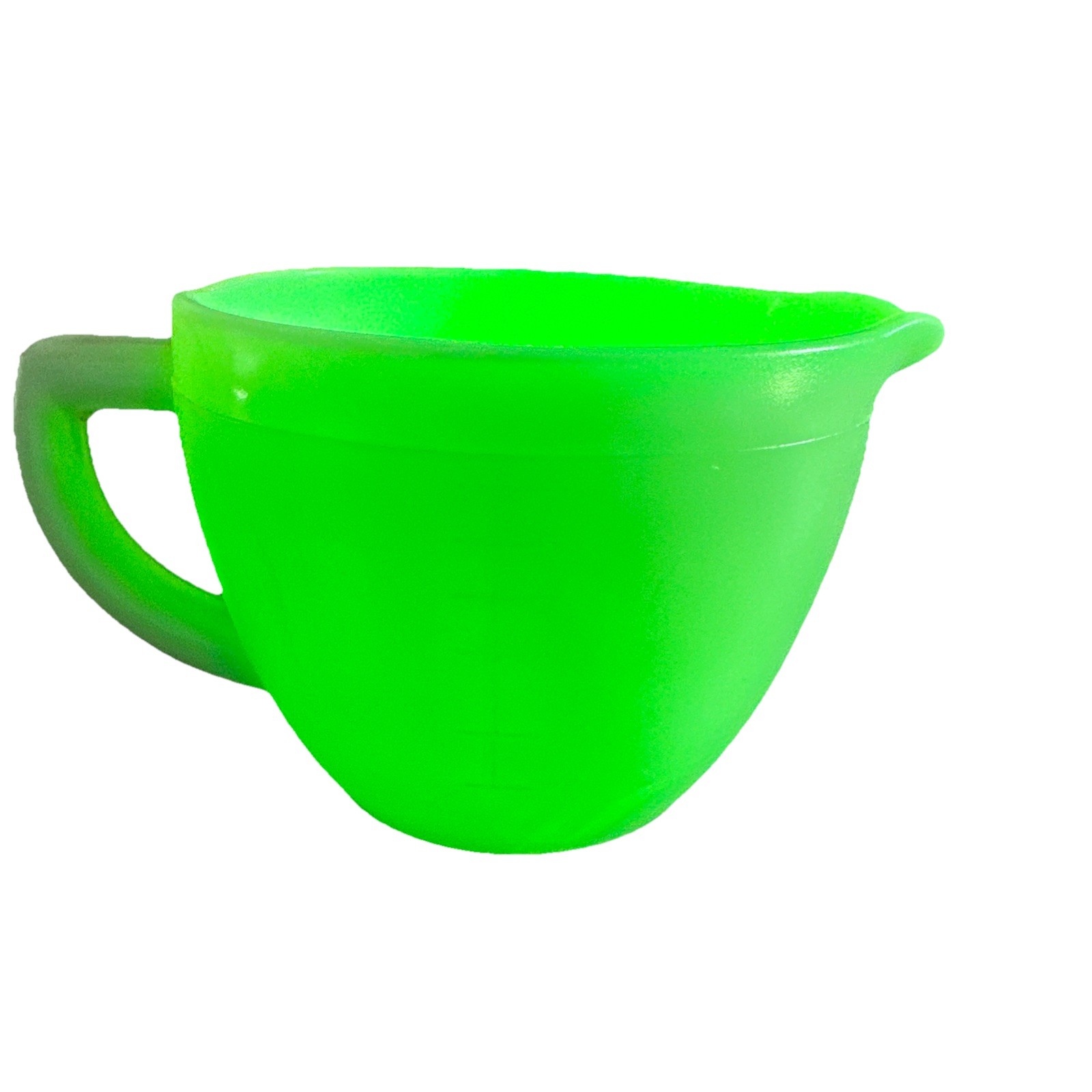 Vintage Jeannette Jadeite 2 Cup Sunflower Bottom URANIUM UV GLOW Measuring Cup Vintage Jeannette Jadeite 2 Cup Sunflower Bottom URANIUM UV GLOW Measuring Cup