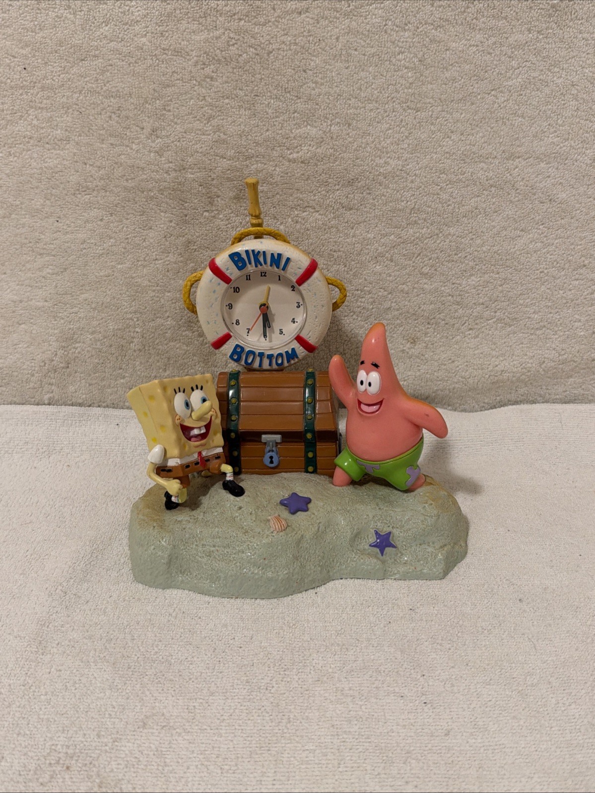 Vintage 2002 SpongeBob Squarepants Bikini Bottom Talking Alarm Clock Song Works Vintage 2002 SpongeBob Squarepants Bikini Bottom Talking Alarm Clock Song Works