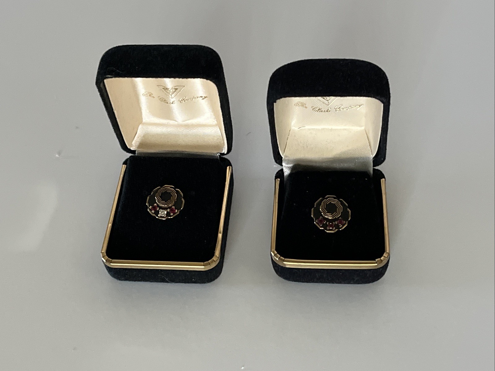Vintage 10k Gold Employee Service Award Pinback Pins Rubies Diamond 5.83 grams Vintage 10k Gold Employee Service Award Pinback Pins Rubies Diamond 5.83 grams