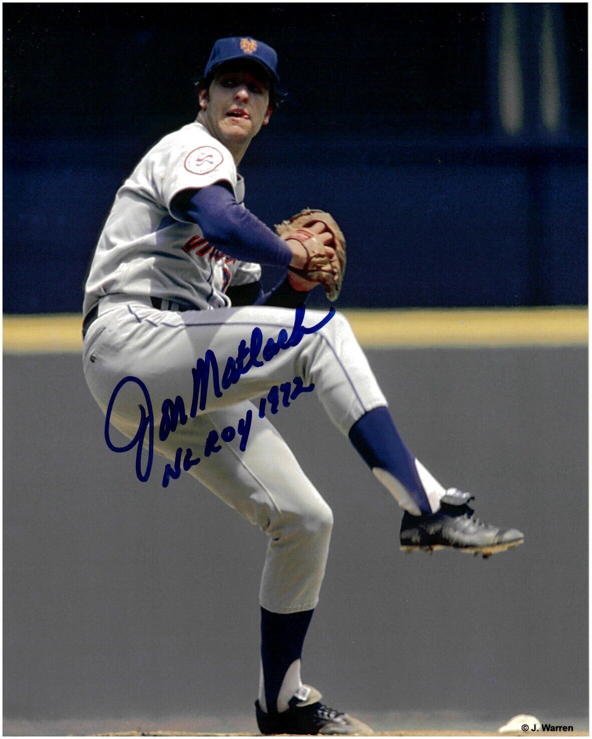 Jon Matlack-New York Mets-Autographed 8x10 Photo-With ROY Inscription